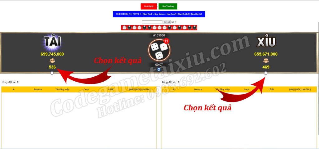 Can thiệp kết quả game tài xỉu - bancodegamebai.info